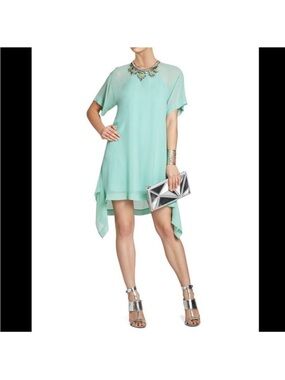 BCBG Aqua “Sharon” Chiffon Shift Dress